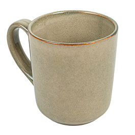 Tazas café 'akala' 390 ml ø 9x6x10 cm beige stoneware (6 unid.)