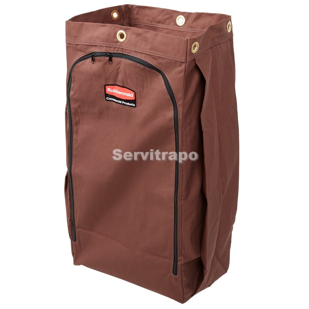 Bolsa de Vinilo de Gran Capacidad para Carros de Limpieza, Marrón, 112 L