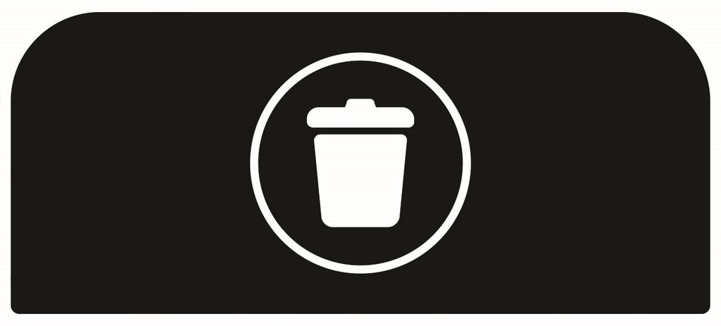 Pegatina Contenedor Acero Configure™ para Basura Negro 57 L