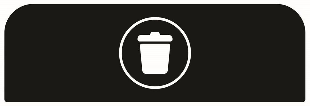 Pegatina Contenedor Acero Configure™ para Basura Negro 87 L