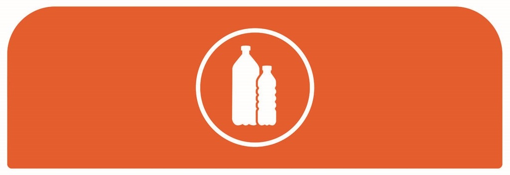 Pegatina Contenedor Acero Configure™  Naranja de 87 L