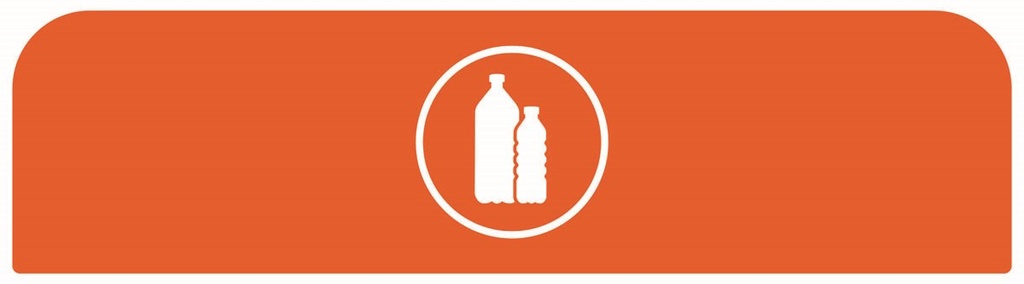 Pegatina Contenedor Acero Configure™  Naranja de 125 L