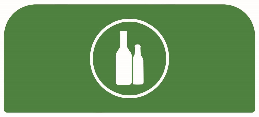 Pegatina Contenedor Acero Configure™ para Cristal Verde 57 L