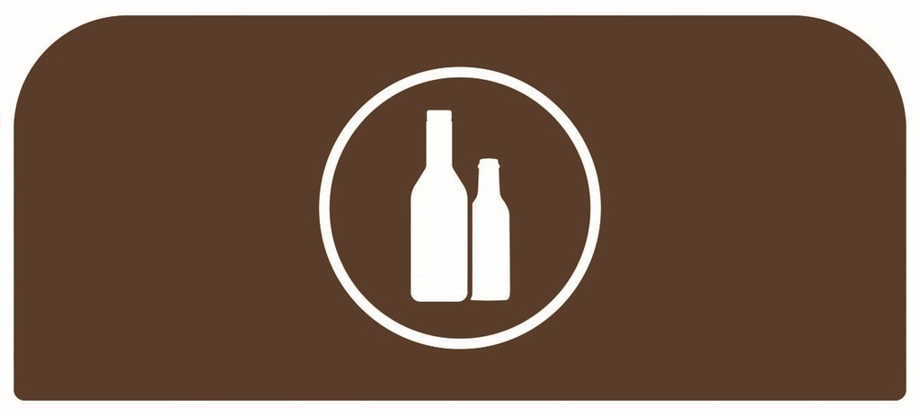 Pegatina Contenedor Acero Configure™ para Cristal Marrón 57 L