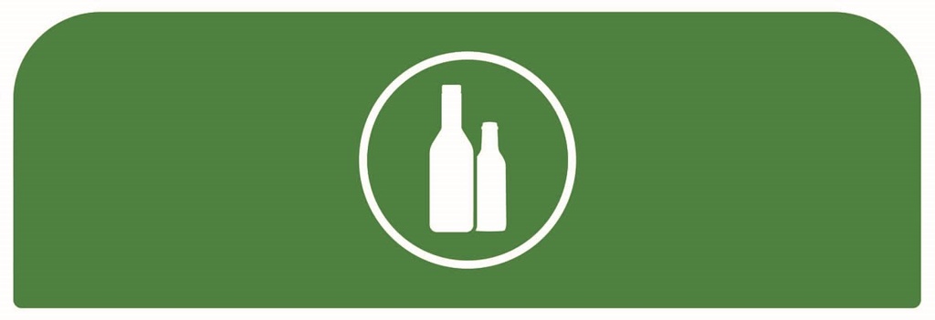 Pegatina Contenedor Acero Configure™ para Cristal Verde 87 L