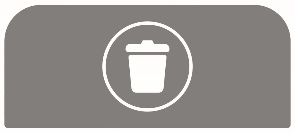 Pegatina Contenedor Acero Configure™ para Basura General de 57 L