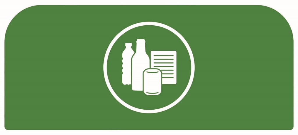 Pegatina Contenedor Acero Configure™ para Vidrio de 57 L