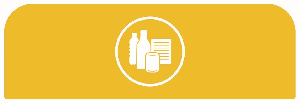 Pegatina Contenedor Acero Configure™ para Plástico en Amarillo 87 L