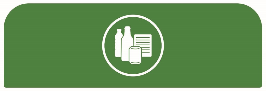 Pegatina Contenedor Acero Configure™ para Vidrio de 87 L