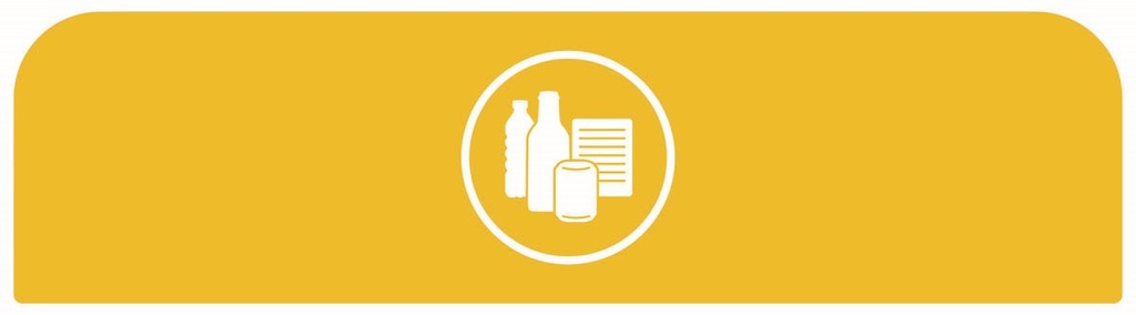 Pegatina Contenedor Acero Configure™ para Plástico en Amarillo 125 L