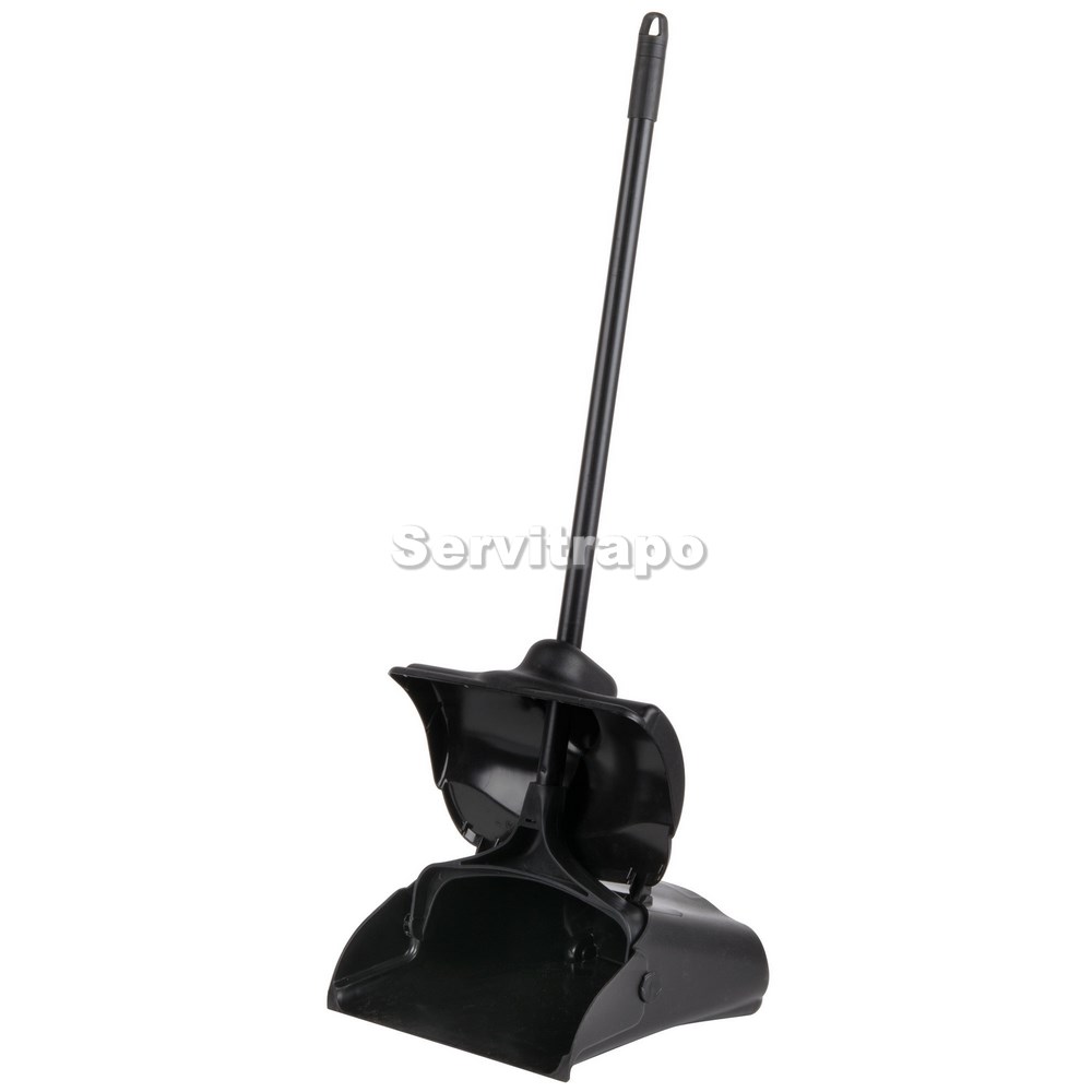 Recogedor con Tapa Executive Series™ Lobby Pro®, Mango Largo, Negro