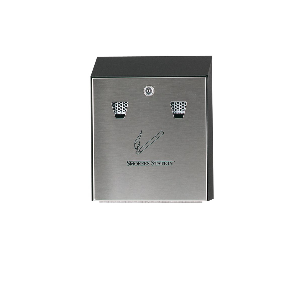 Punto de Fumadores de Pared con Cerradura Negro