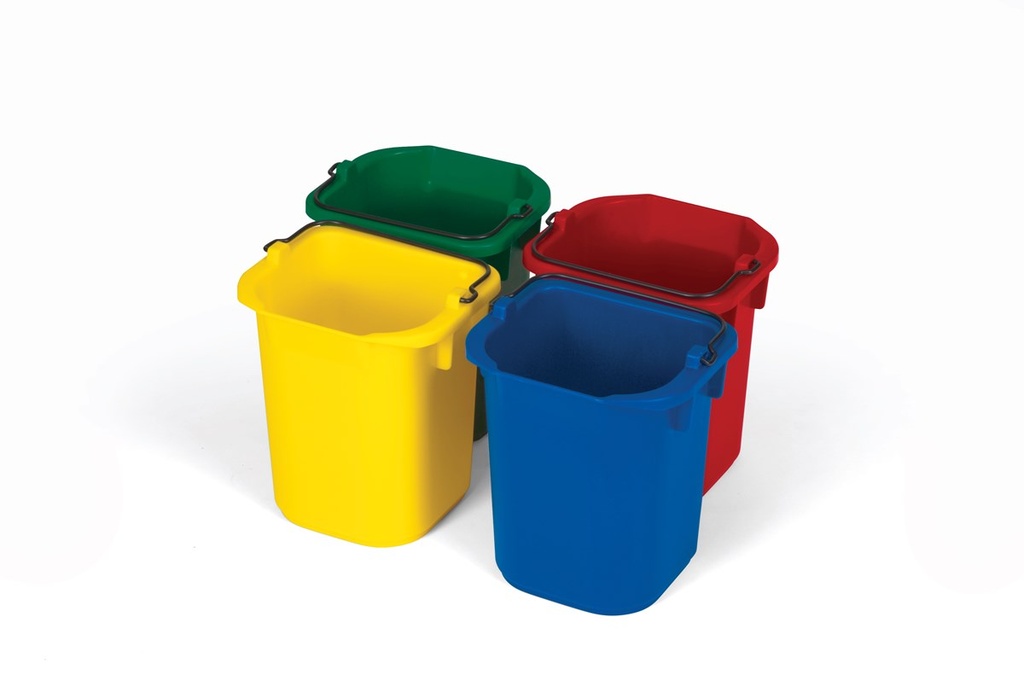 Pack de Cuatro Cubos Desinfectantes de 4,7 L - Azul, Rojo, Amarillo, Verde