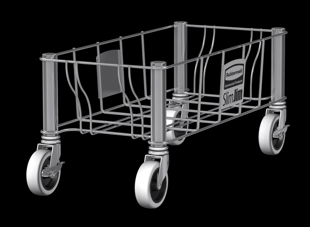 Plataforma con Ruedas Individual de Acero Inoxidable Slim JIM®