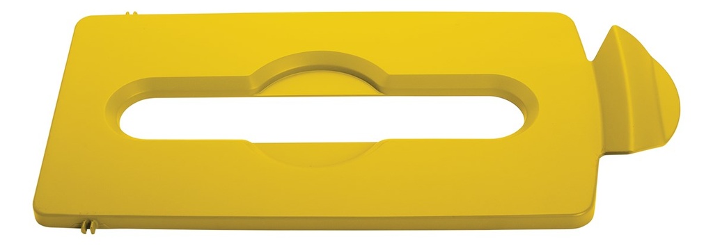 Tapa con Ranura de Papel de Punto de Reciclaje Slim JIM® Amarilla