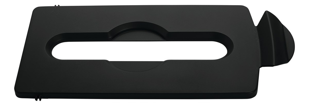 Tapa con Ranura de Papel de Punto de Reciclaje Slim JIM® Negra