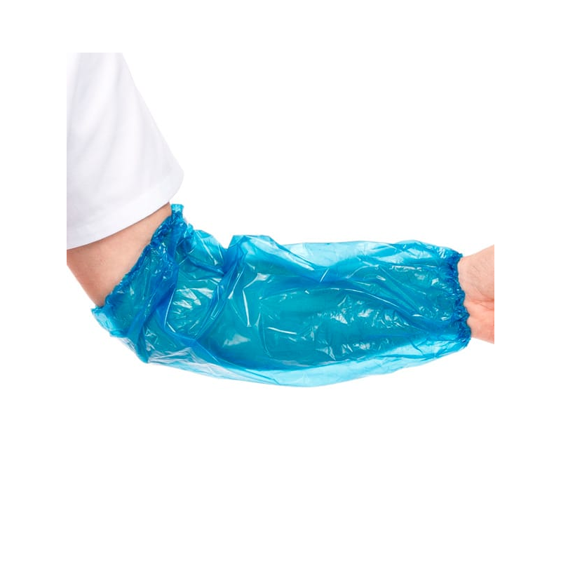 Manguito de Pe Azul 40x20cm, Bolsa 100 Unidades