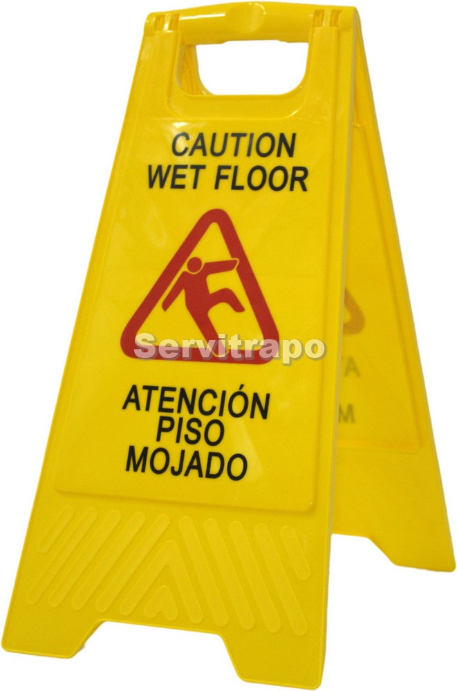 Señal Suelo Mojado (Castellano-Inglés)