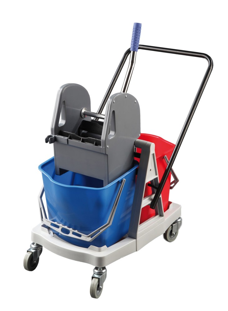 Carro Profesional de Doble Cubo con Prensa Vertical