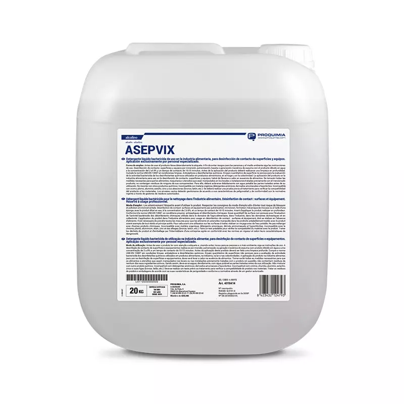 ASEPVIX Detergente desinfectante espumante alcalino formulado en base a amonios cuaternarios