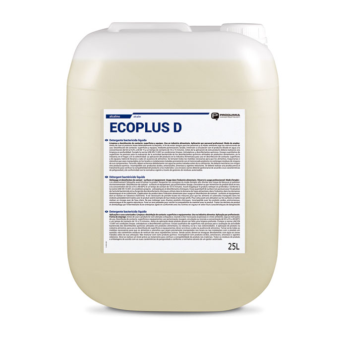 ECOPLUS D Detergente desinfectante alcalino-clorado de espuma controlada.