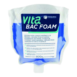 Espuma concentrada antiséptica sin perfume, "VITABAC FOAM" bolsa 800ml