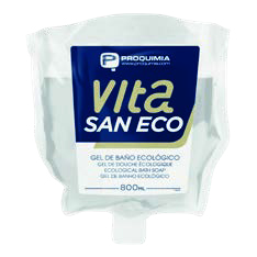 Gel con fragancia herbal para la higiene diaria de manos y cuerpo bolsa 800ml (VITASAN ECO)