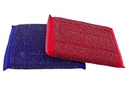 Estropajo de Esponja y Acero Inox Azul-Rojo Caja 72 Packs de 2 ud.- Total 144 Uds