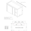 Armario de pared inox APA-124 1200 x 400 x 600 mm