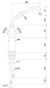 Grifo industrial GB-CL-30 E Grifo monobloc columna 2 aguas mm