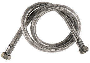 Flexible de acero inoxidable con recubrimiento de plástico resistente a las altas presiones y temperaturas. 1000 mm. Conexión 1/2” G