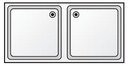 Fregadero soldada inox FI-136/20 (mm) 1300 x 600