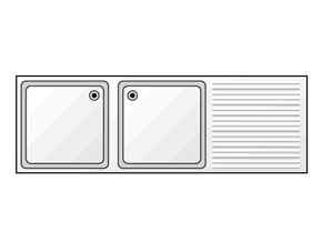 Fregadero, medida 1600 x 600