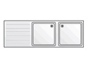 Fregadero, medida 1600 x 600
