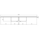 Fregadero soldada inox FI-257/22 (mm) 2500 x 700