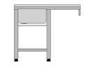 Fregadero lavavasos 1200x550 escurridor derecha