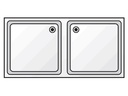 Fregadero soldada escurridor derecho inox FSBE-135-LD 1350 x 500 mm