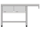Fregadero soldada escurridor izquierdo inox FSBE-135-LI 1350 x 500 mm