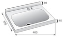 Lavabo, medida 400 x 320 x 185