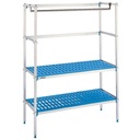 Estante con barra para colgar inox BCOL-12 1200 mm