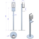Dispensador inox DGVA-I Dispensador de gel automático con base