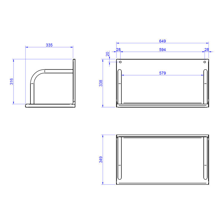 Estante colgante para colocar platos en muebles isla central
