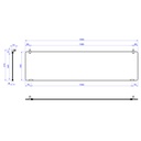 Cristal protector vertical recto 1500 mm para pantallas