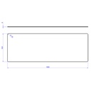 Cristal superior recto 1500 mm para pantallas neutras