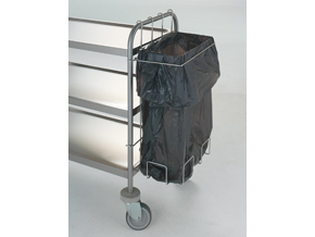 Soporte para bolsa de basura para carro de servicio inox