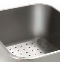 Carro de lavado inox con cuba 80 litros y desagüe integrado