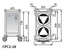 Dispensador de platos nivel constante 2 columnas Ø180-280 mm