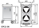 Dispensador de platos nivel constante 2 columnas Ø240-340 mm
