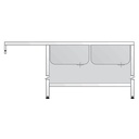 Fregadero para lavavajillas 1800x700 mm 2 cubetas escurridor izquierda