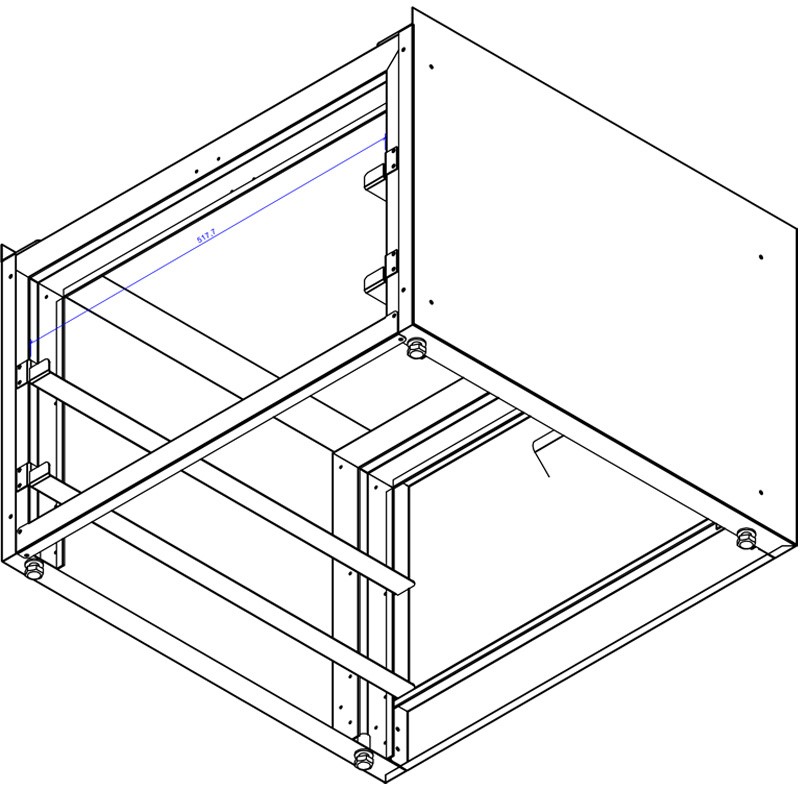 Peana suplementaria para lavavajillas frontal altura aprox. puerta abierta 780 mm